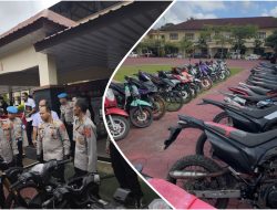 Polda Sultra Amankan 105 Kendaraan Hasil Curanmor, Puluhan Unit Dikembalikan ke Pemilik
