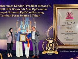 BPR Bahteramas Kendari Sabet Bintang 5 Top 100 BPR Award 2026, Masuk Jajaran Elite BPR Nasional