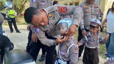 Hari Anak Nasional, Ditlantas Polda Sultra Tanamkan Tertib Lalu Lintas Sejak Dini