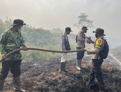 Polri Turun Langsung Padamkan Kebakaran 10 Hektare Lahan Gambut di Kolaka Timur