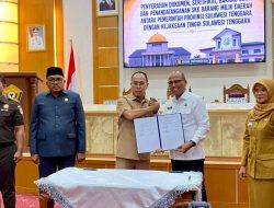 Kejati Sultra Serahkan Dokumen dan Aset ke Pemprov, Pengamanan Barang Milik Daerah Diperkuat