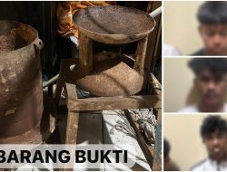 Curi Tungku Pembakaran Besi Seharga Rp80 Ribu di Baruga, 3 Pria Diamankan Polisi